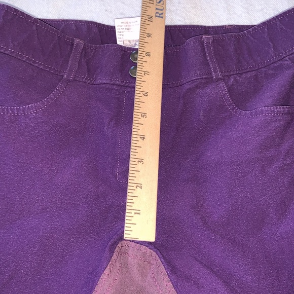 Tuscany purple full seat ultrasuede breeches dressage riding size 36 measure 32” - Picture 6 of 9